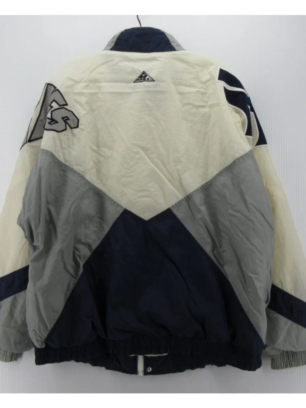 VINTAGE New York Yankees Jacket Large White Apex One Spell Out 90s *